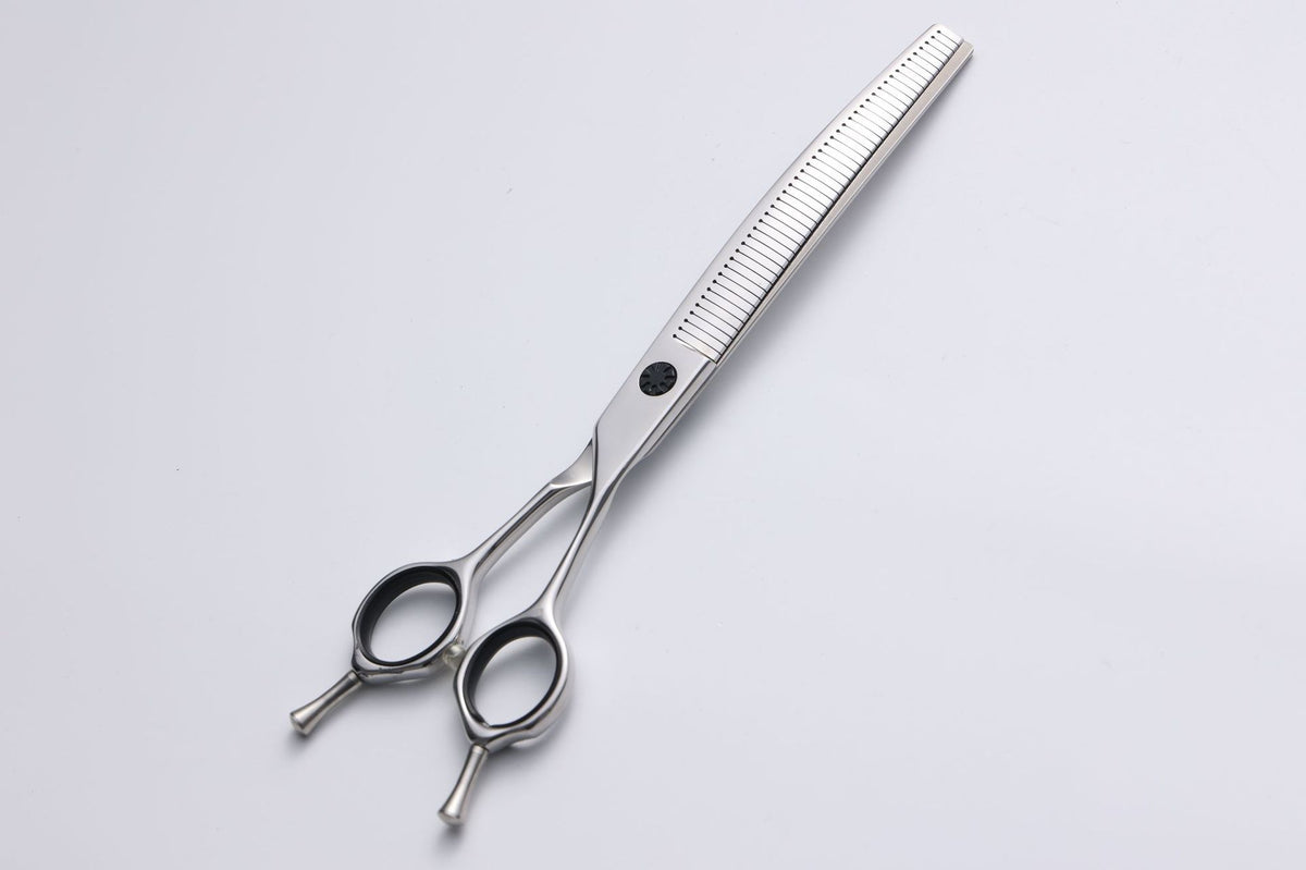 440C Stainless Steel Pet Grooming Shears & Sets - H003 7 inch Curved Fluffing Shears