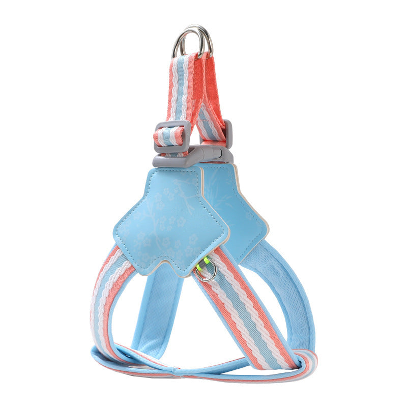Jacquard Reflective Dog Harness & Leash Options - Sky Blue (Harness Only)