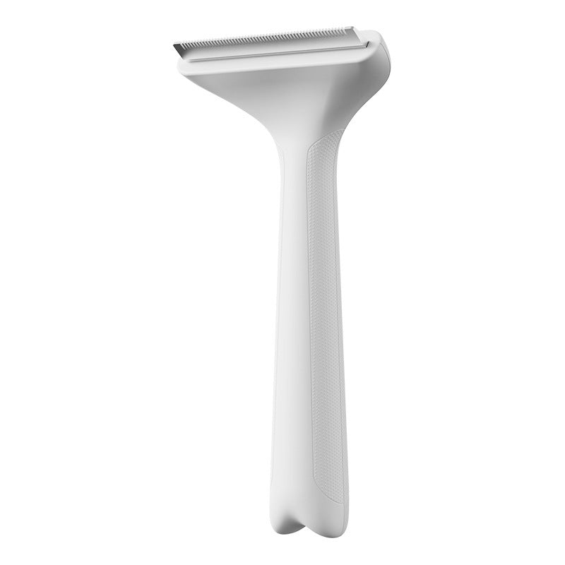 Bone-Handle Pet Deshedding Comb - 16 cm - White