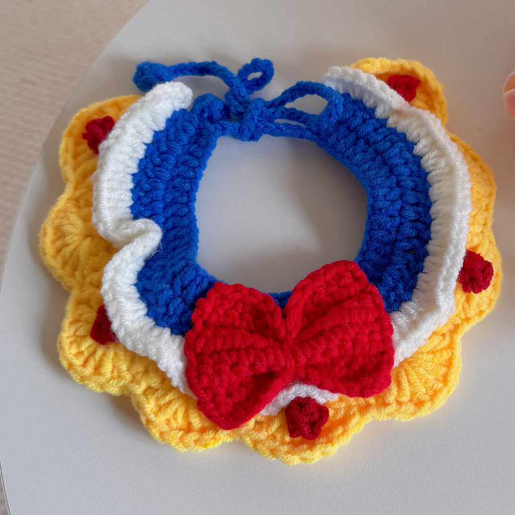 Knitted Pet Collars & Bibs for Cats and Dogs - Runaway Princess