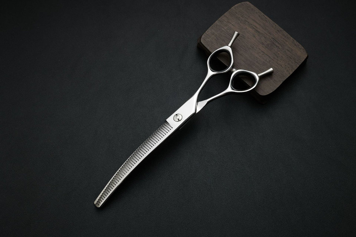440C Stainless Steel Pet Grooming Shears & Sets - H023 7 inch Curved Fluffing Shears