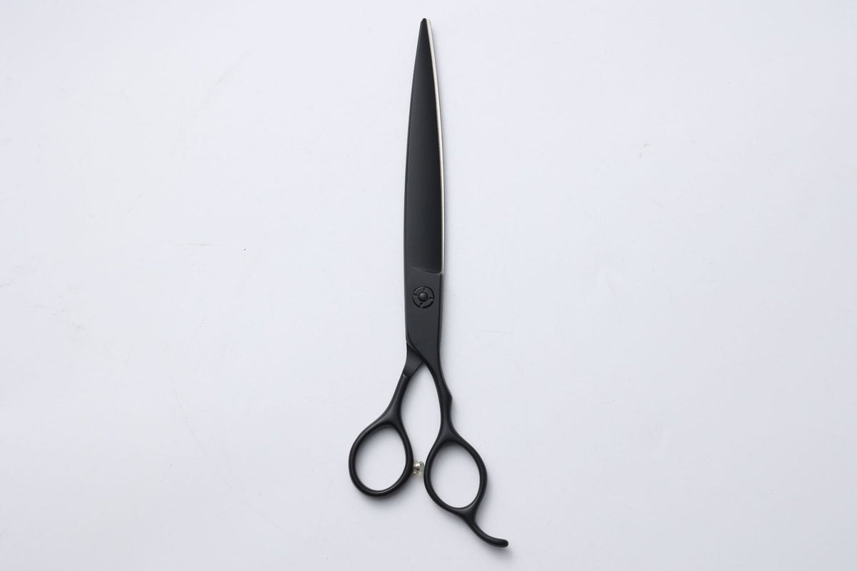 440C Stainless Steel Pet Grooming Shears & Sets - 012 Black 7.5 inch Straight Shears