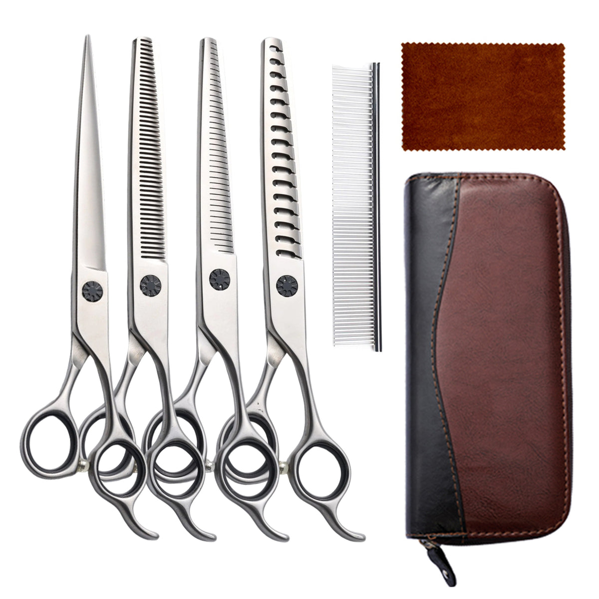 440C Stainless Steel Pet Grooming Shears & Sets - H019 Set