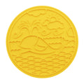 Whale Silicone Lick Mat with Suction Cups - Whale210 x 210 x 9mm / Lemon Yellow