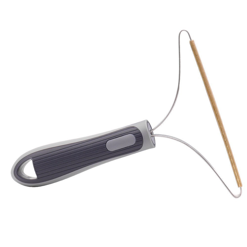 Long-Handle Pet Hair Scrapers - Small Light Gray