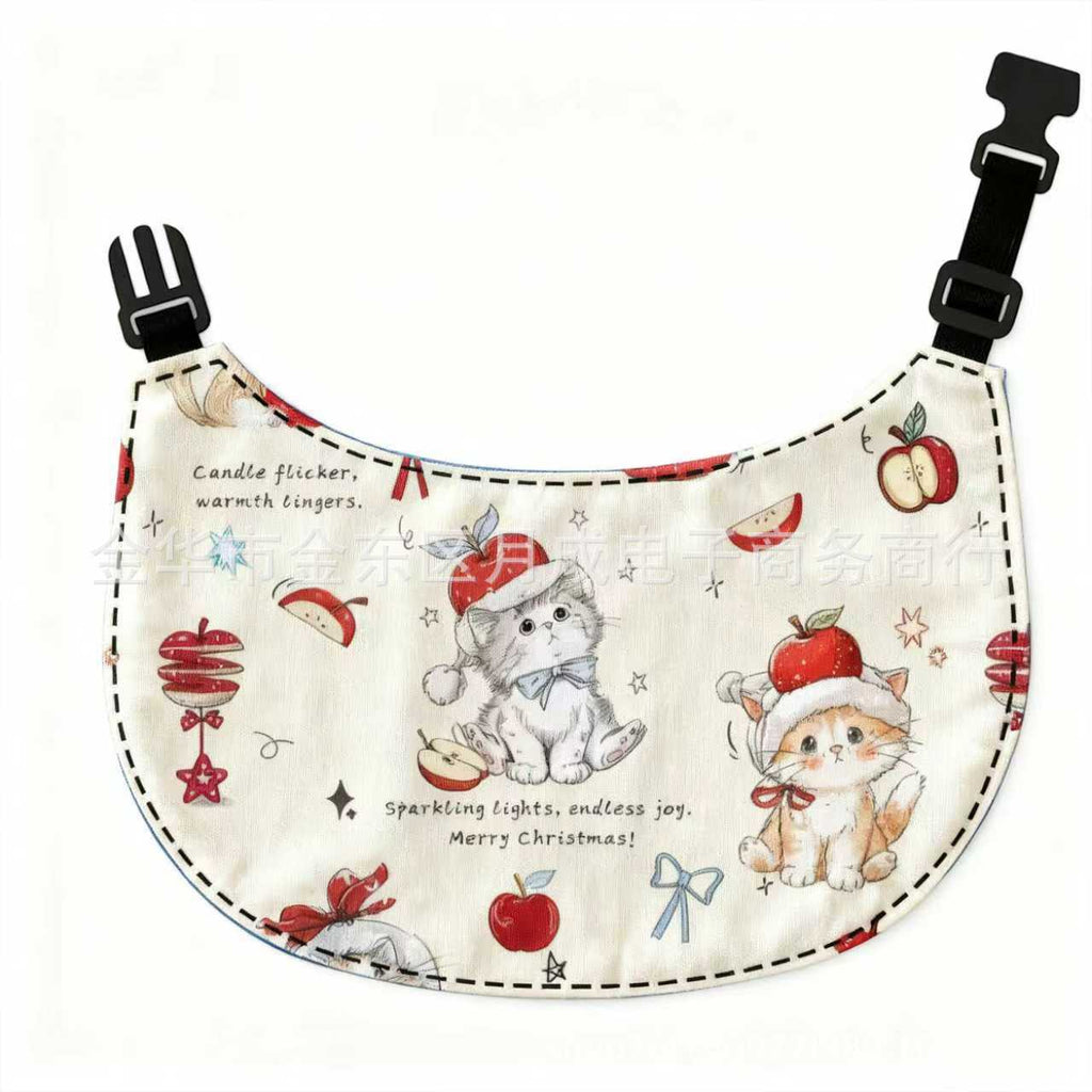 Rounded Cartoon Pet Bibs - Sweet Kitten