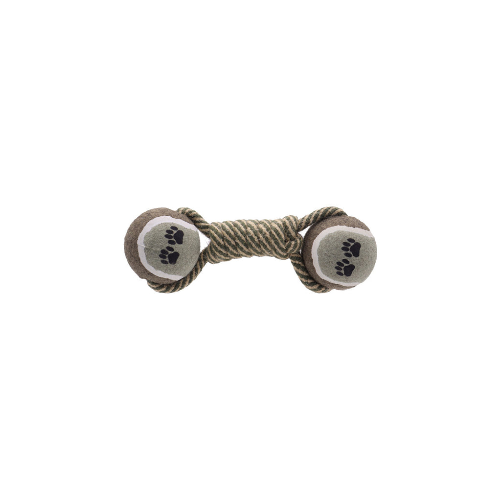 Cotton Rope Dog Toys - Ball and Tug Styles - No. 10 - Hemp Rope Dumbbell