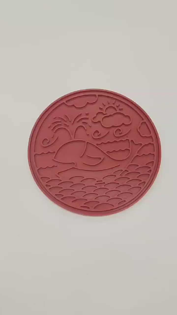 Whale Calming Silicone Lick Mat with Strong Suction Cups