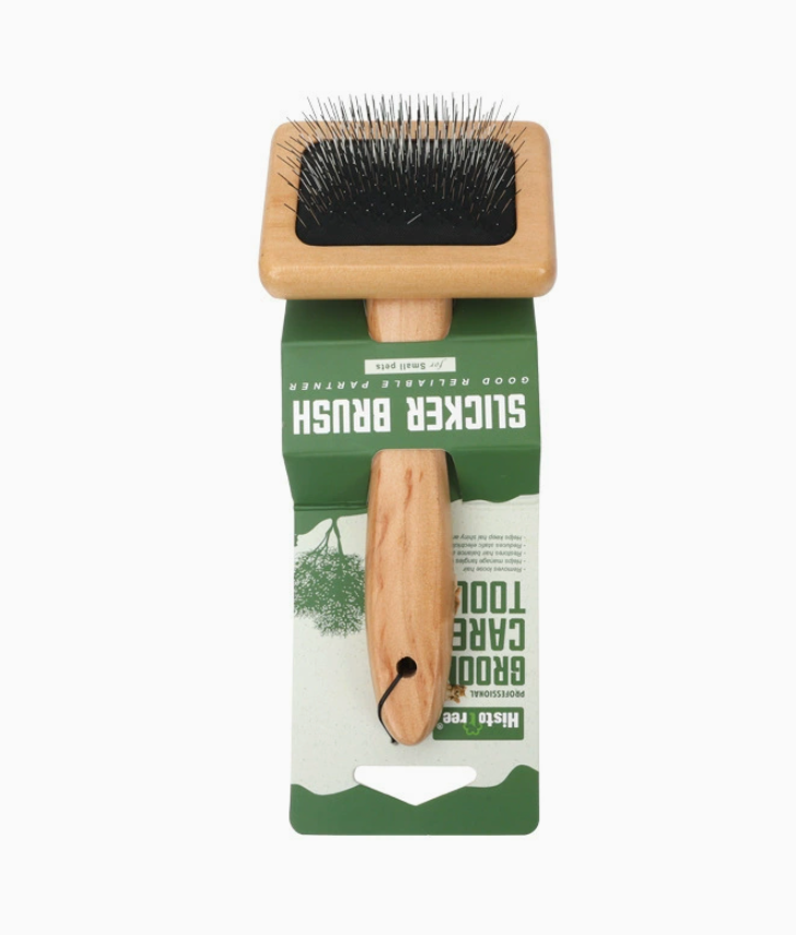 Wooden Pet Slicker Brush for Dogs & Cats