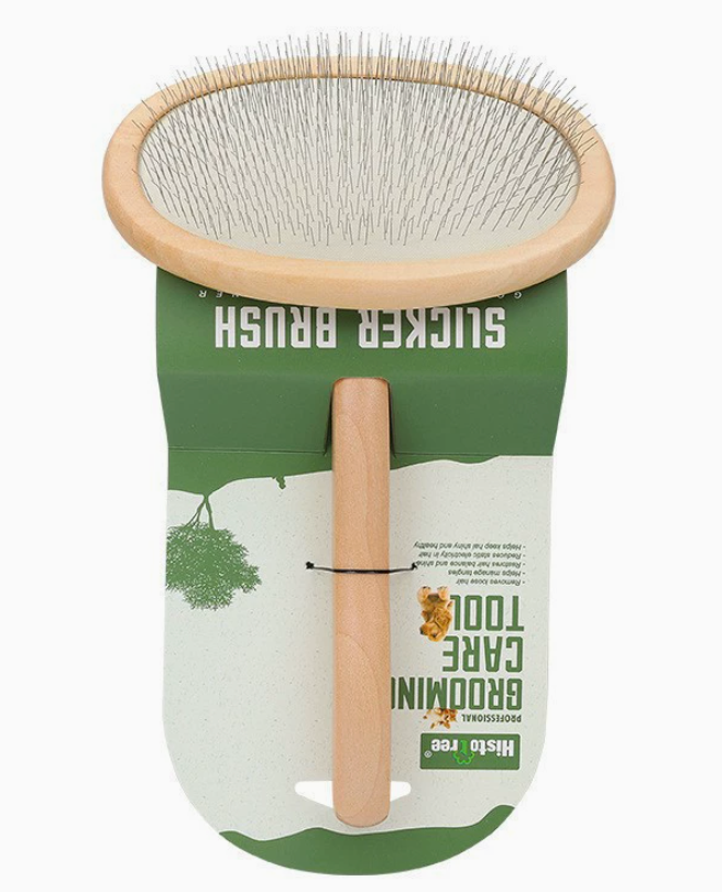 Wooden Pet Slicker Brush for Dogs & Cats