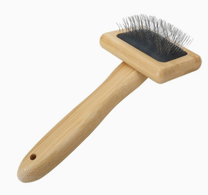Wooden Pet Slicker Brush for Dogs & Cats