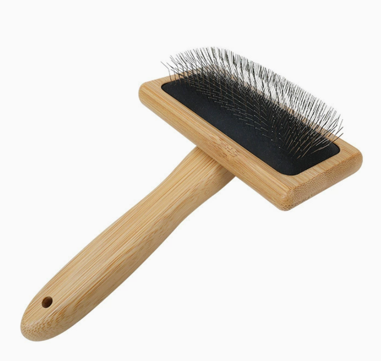 Wooden Pet Slicker Brush for Dogs & Cats