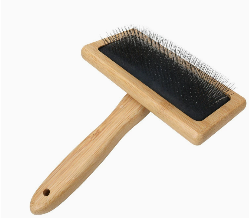 Wooden Pet Slicker Brush for Dogs & Cats