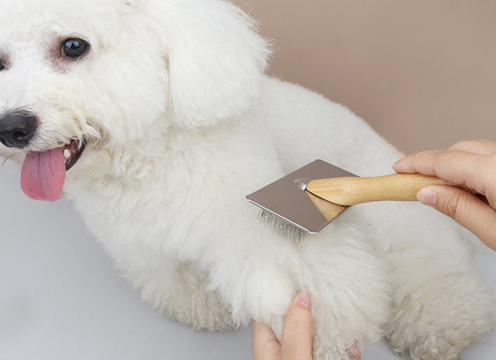 Wooden Pet Slicker Brush for Dogs & Cats