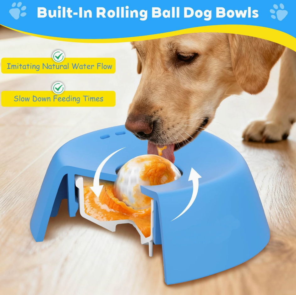 Calming Silicone Lick Bowl & Slow Feeder for Dogs