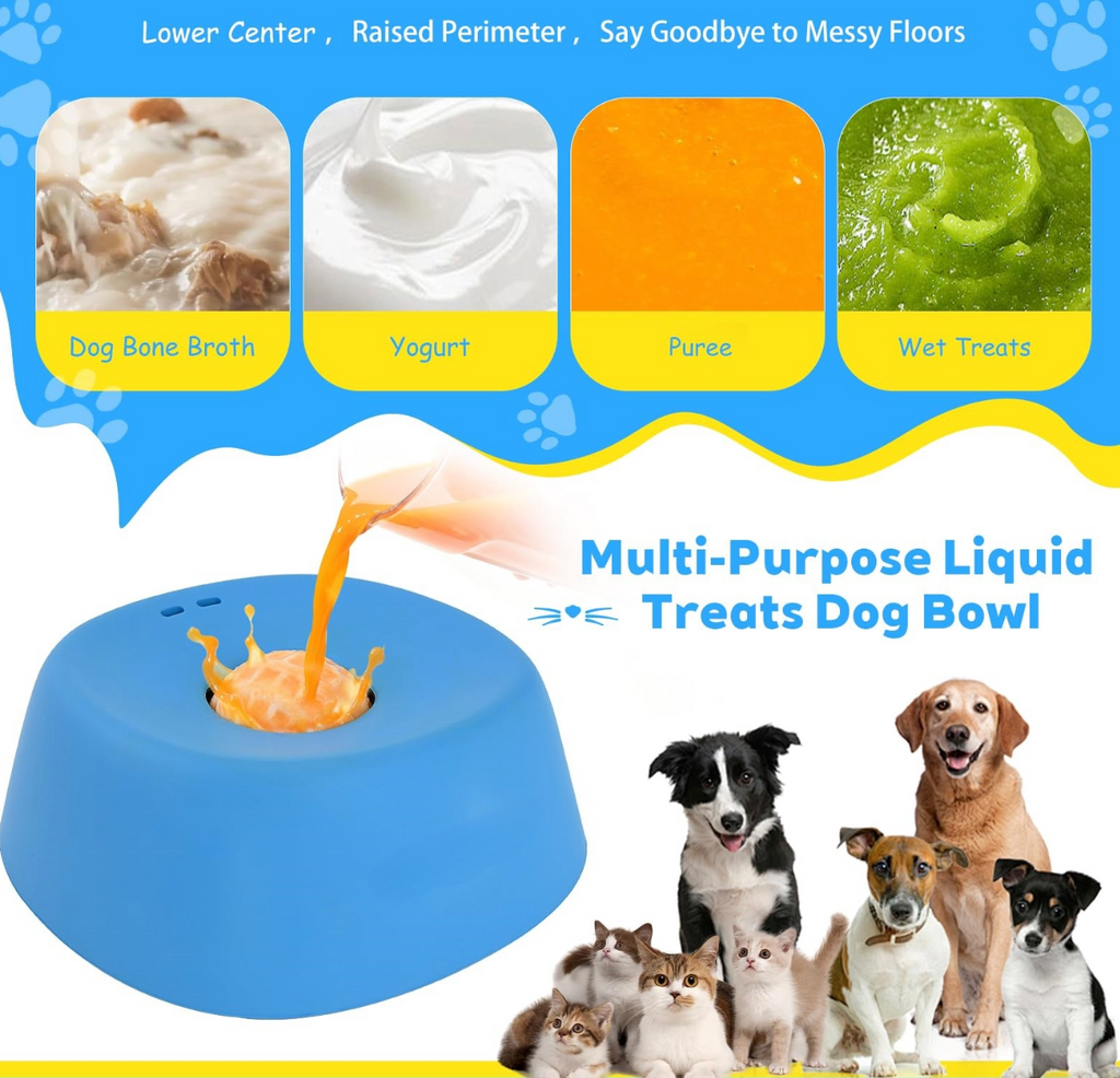 Calming Silicone Lick Bowl & Slow Feeder for Dogs