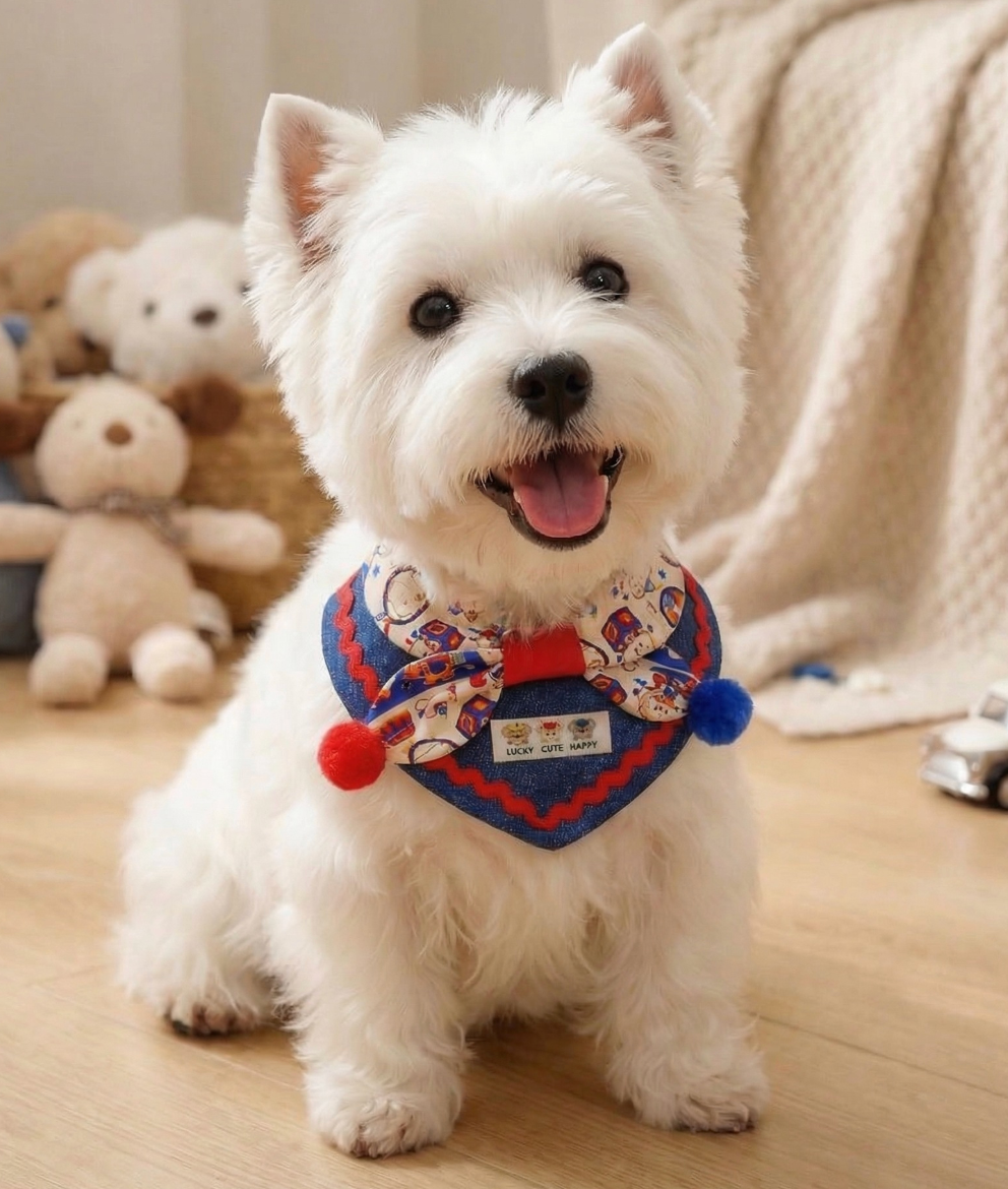 Whimsical Circus Harlequin Pet Collar & Frill Bandana