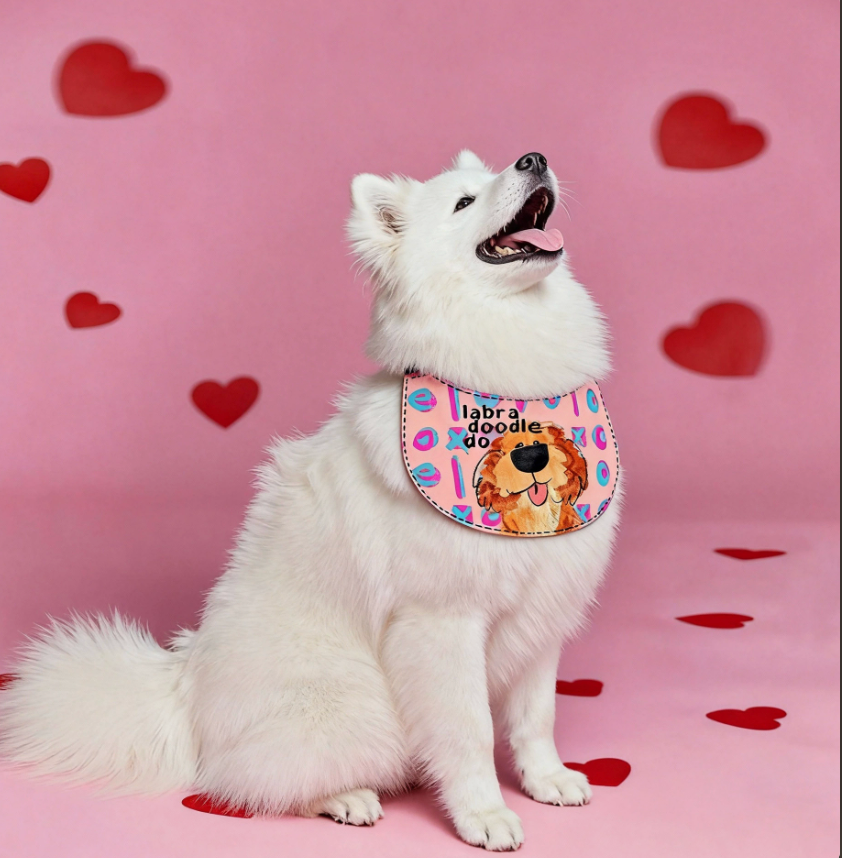 Whimsical Storybook Illustrated Pet Cotton Drool Bib