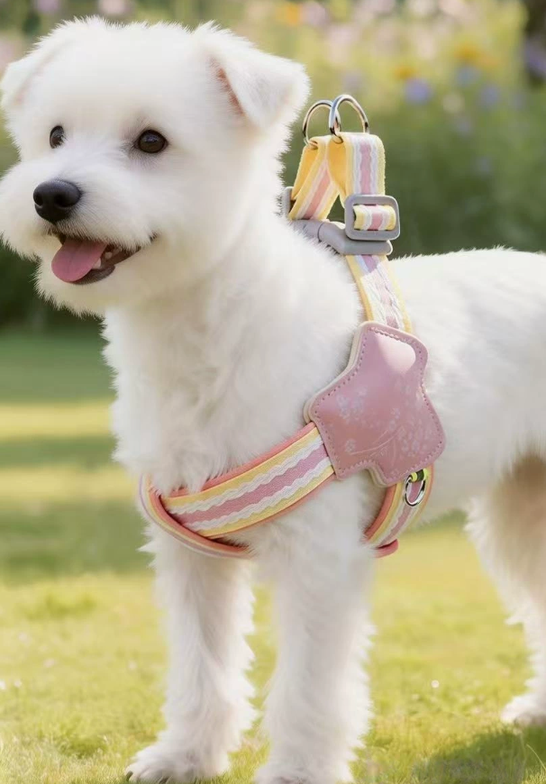 Luxe Jacquard Reflective No-Pull Dog Harness & Leash Set