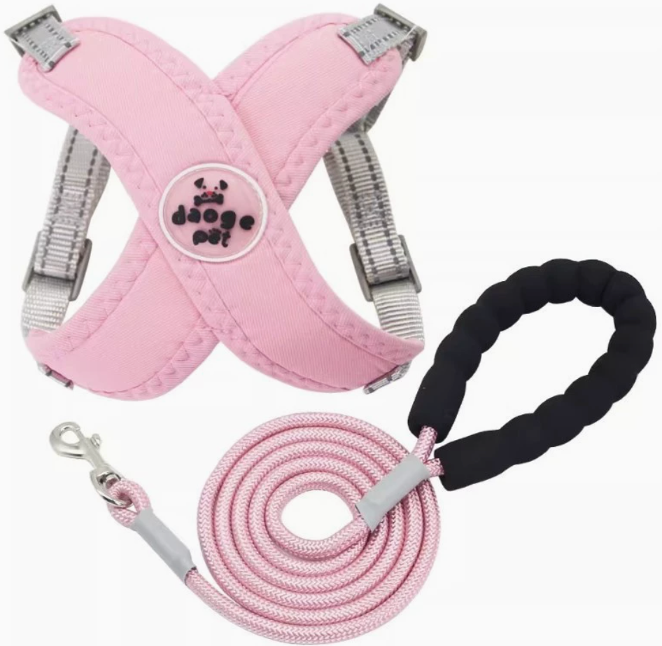 X-Chassis Ultra-Light Reflective Dog Harness & Leash Set