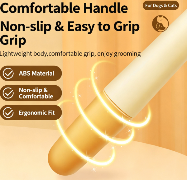 Dual-Length Stainless Steel Pet Dematting & Flea Grooming Comb