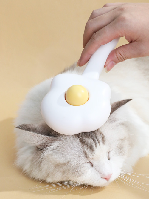 One-Click Self-Cleaning Slicker Pet Deshedding Brush