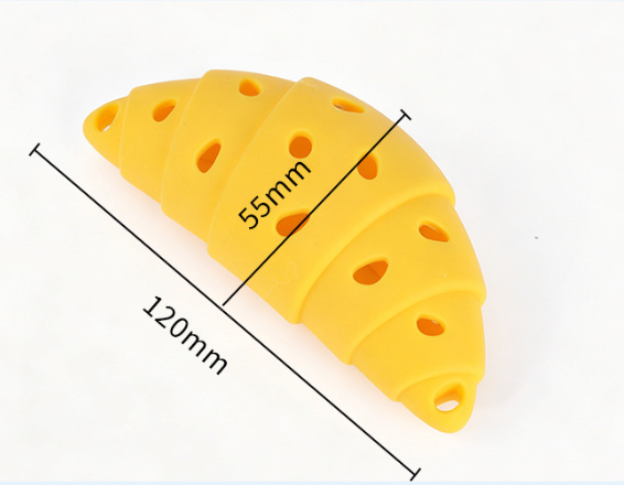 Artisan French Croissant Silicone Treat-Dispensing Dog Toy