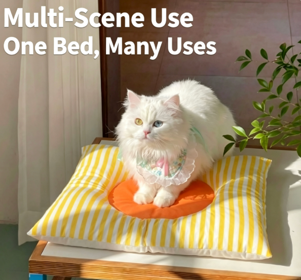 Washable Heritage Striped All-Season Pet Bed Mat & Sofa Protector