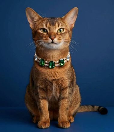 Glamour Square-Cut Crystal Rhinestone Pet Choker Collar