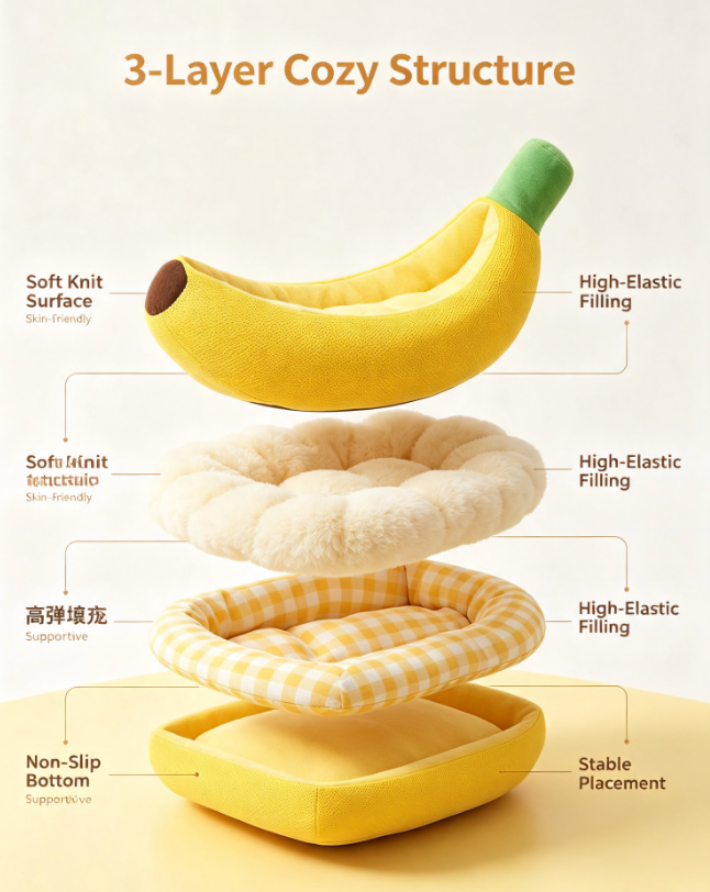 Banana Pet Bed