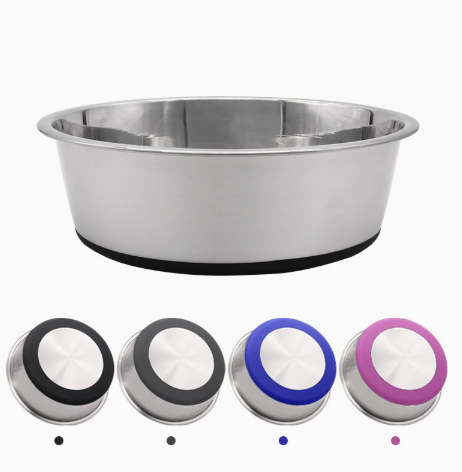 Stainless Steel Pet Bowl with Non-Slip Base