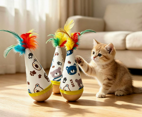 Feather Wobble Cat Toy