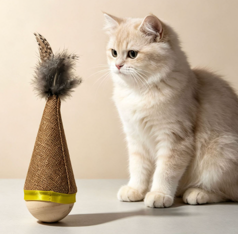 Feather Wobble Cat Toy