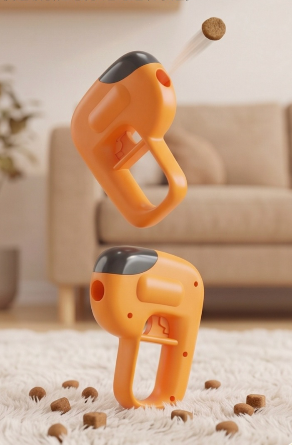 Interactive Pet Treat Launcher Gun - Training & Enrichment Toy for Dogs and Cats